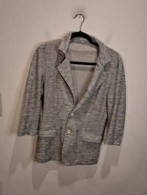 Tornado Mart Mens Size M Japan Two Button Blazer Blue/white Cotton Blend